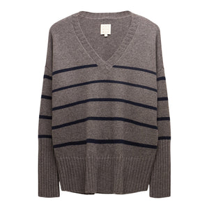 Ella Striped Vee Sweater