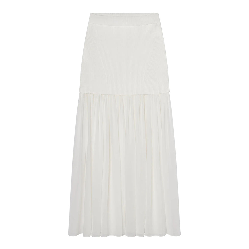 Haydon Knit/Chiffon Maxi Skirt