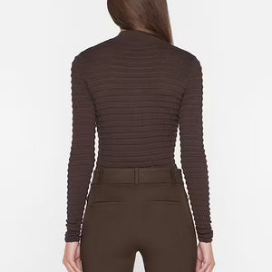 Smocked Mockneck Top