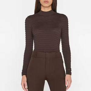 Smocked Mockneck Top